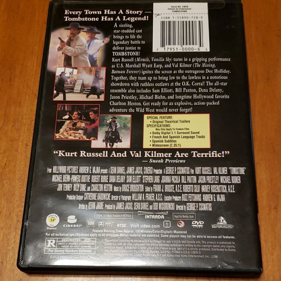Tombstone DVD - Picture 2 of 6